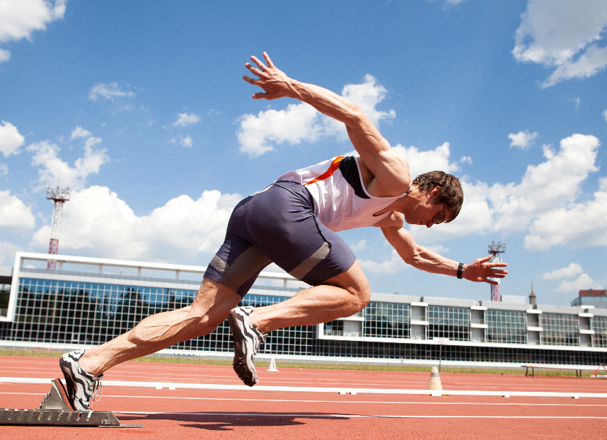 Runner on a track